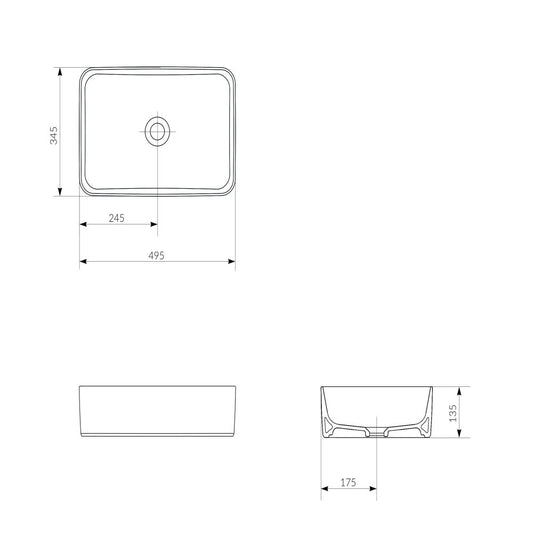 Мивка за плот Crea 50см Cersanit K114-001