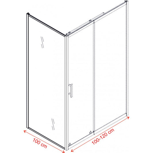 Душ кабина ICS 118/100NEW + ICS 111/31/100
