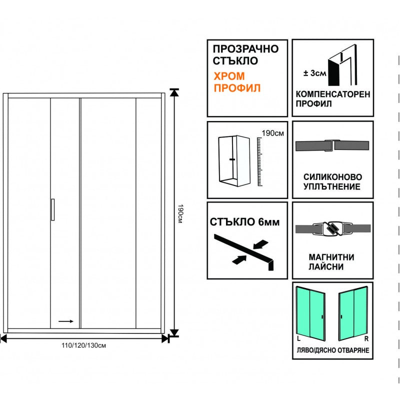 Преграден параван ICS 120/20