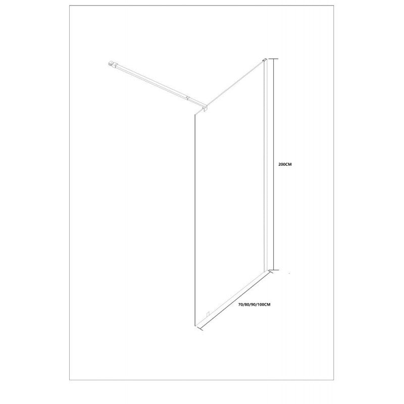 Стационарен параван ICS 113B/70 BLACK PROFILE