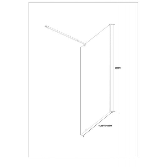Стационарен параван ICS 113B/80 BLACK PROFILE