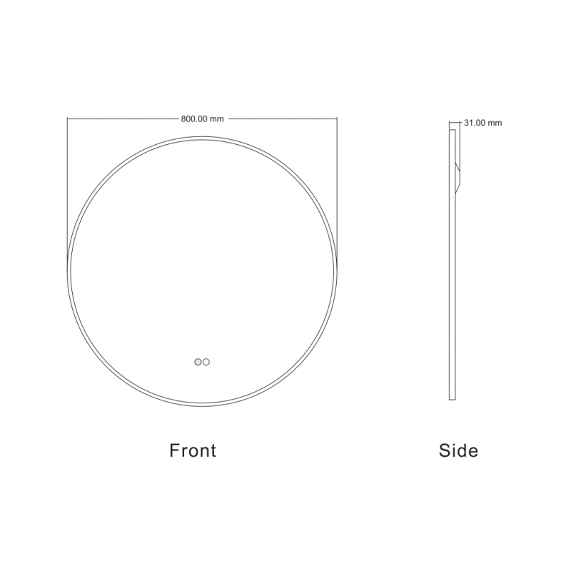 Mirrors with built-in lighting » ICL 1855/80 BRUSH LIGHT GOLD
