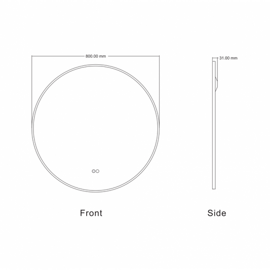 Огледала с вградено осветление » ICL 1855/80 BRUSH LIGHT GOLD