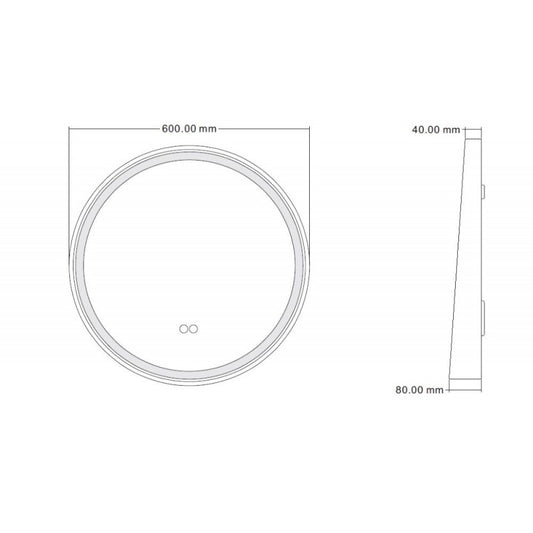 Огледало с вградено осветление ICL 1857B-60