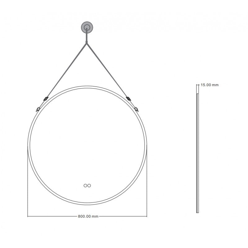 МЕСИНА ОГЛЕДАЛО LED D800 1909LB