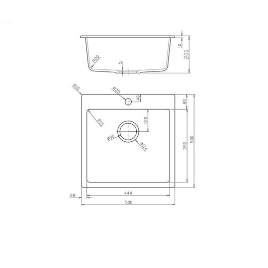 ГРАНИТНА МИВКА ICGS 5050 GRAY
