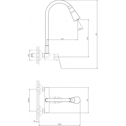 Смесител LINNI WHITE MATT ICF 5108152W 7789