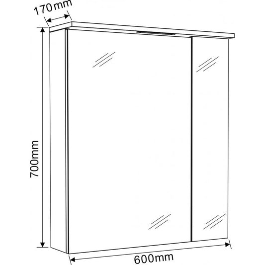 Огледални шкафове ICMC 6017-70 МОНЦА