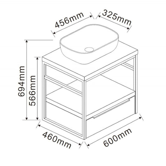 Console bathroom cabinet ICP 6056-039 KOMO