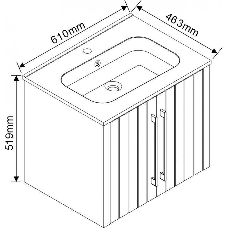 Конзолен шкаф за баня ICP 6450
