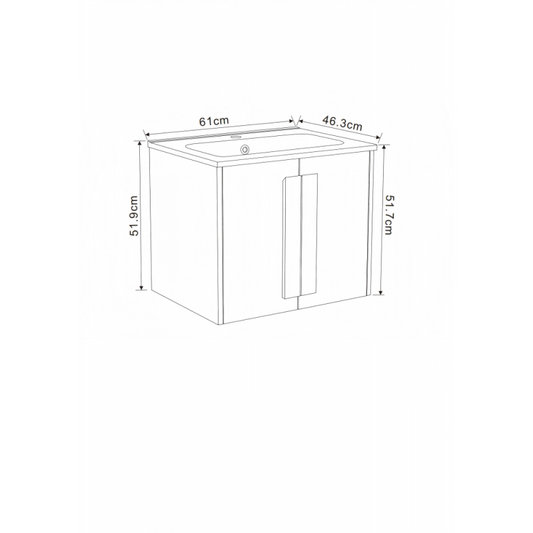 Конзолен шкаф за баня ICP 6451-3