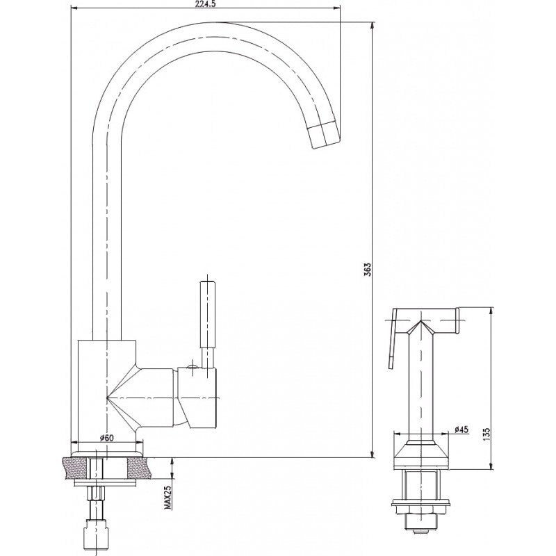 Countertop sink