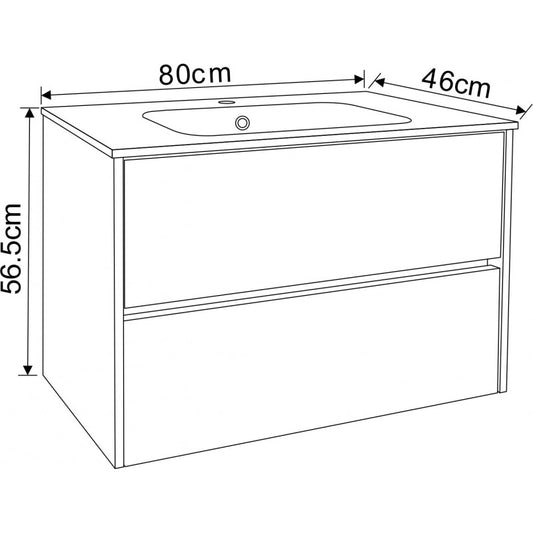 Console bathroom cabinet ICP 7955MB BLAKE