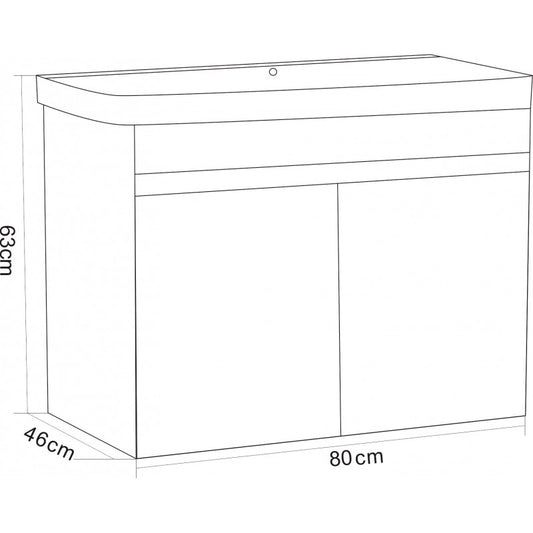Console bathroom cabinet ICP 8365+8048-2NEW
