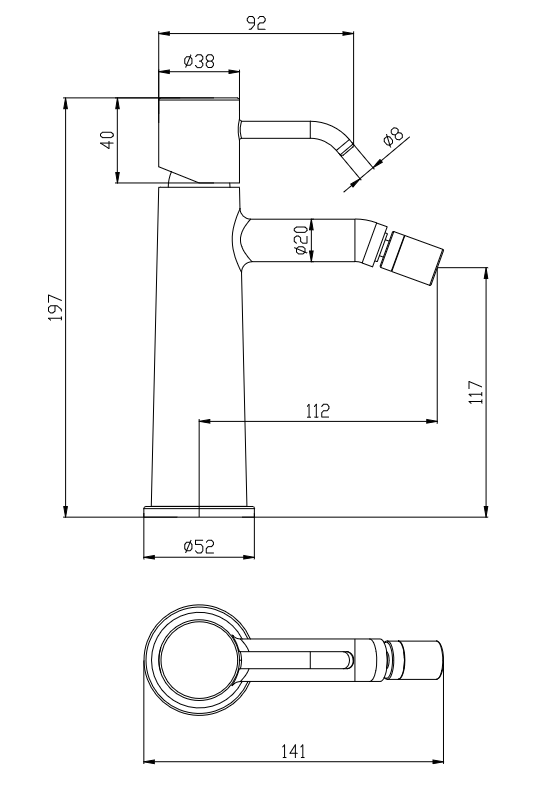 Смесител за биде DEMM Lei 9220