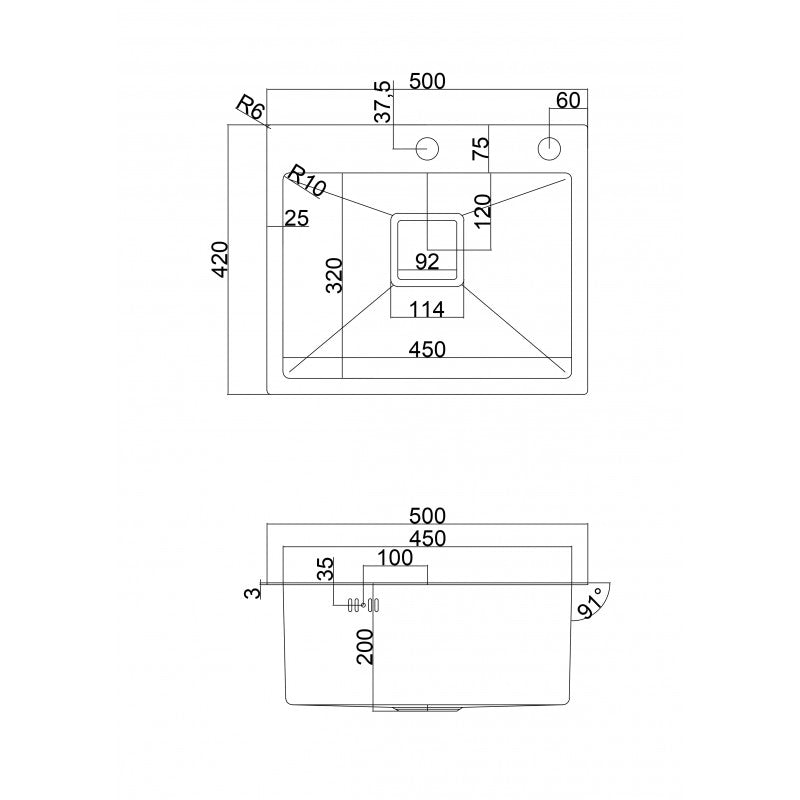 Countertop sink