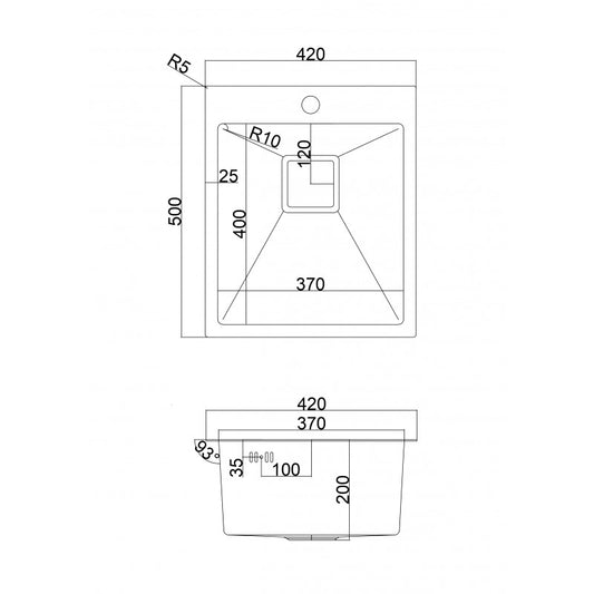 Countertop sink