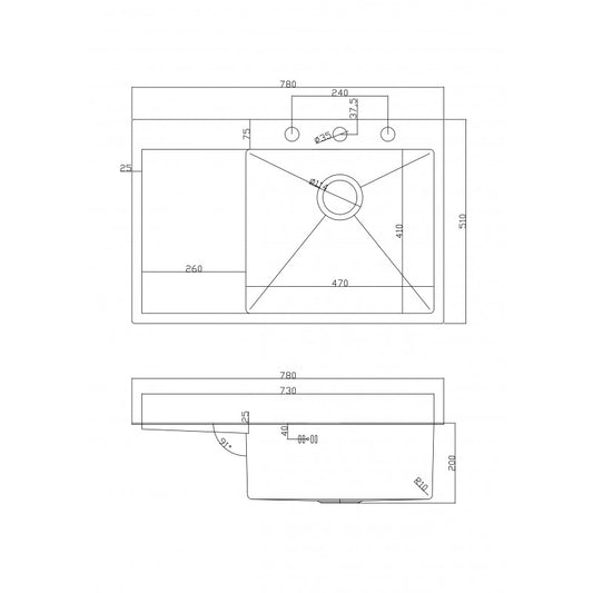 Countertop sink