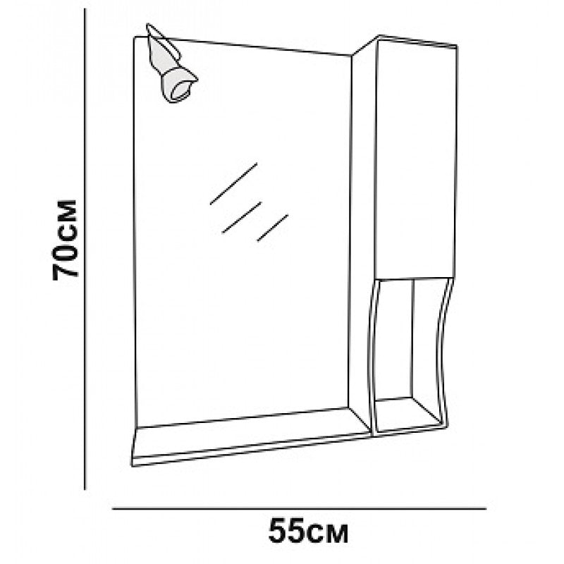 Огледални шкафове » ICMC 1050 - 55R "ВАЛЕНТИНО"