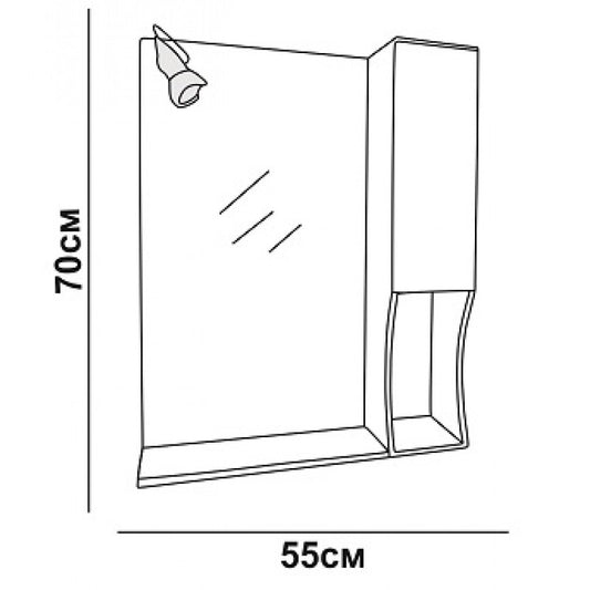 Огледални шкафове » ICMC 1050 - 55R "ВАЛЕНТИНО"