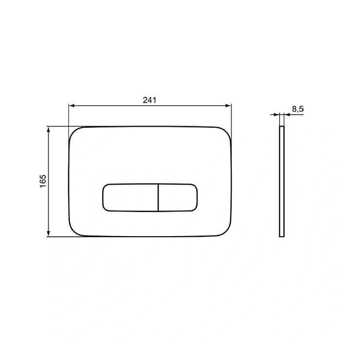 Структура за вграждане с конзолна тоалетна чиния 545х365мм AquaBlade седалка и капак с плавно затваряне Ideal Standard ProSys 120P / Connect Air R048901 и пневматичен бутон по избор!
