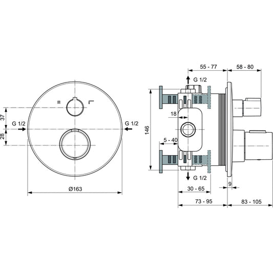 Пакетно предложение IDEAL STANDARD Ceratherm T100 A7670AA