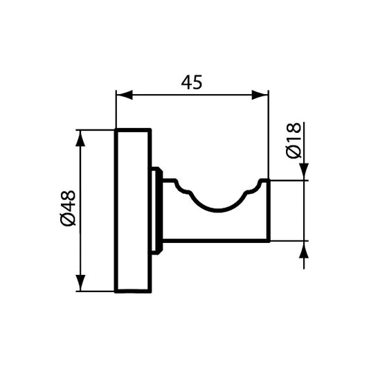Единична закачалка IDEAL STANDARD IOM A9115XG