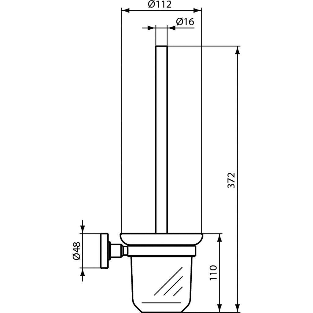Конзолна четка за тоалетна с държач IDEAL STANDARD IOM A9119XG