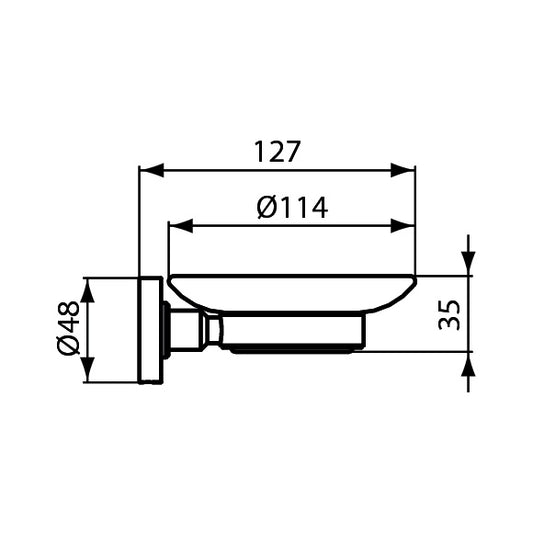 Стъклена сапунерка IDEAL STANDARD IOM A9122XG