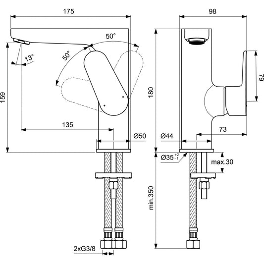 Смесител за умивалник Ideal Standard CERAFINE O BC555XG
