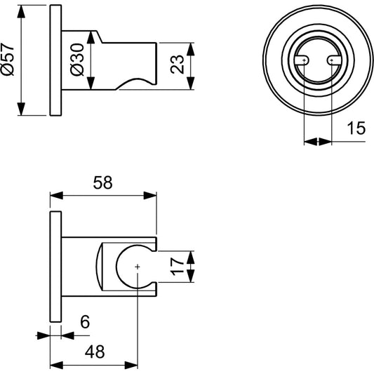 Държач за душ слушалка IDEAL STANDARD IDEALRAIN BC806XG