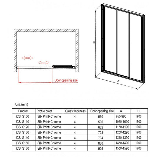 Преграден параван ICS 160 RAT GLASS