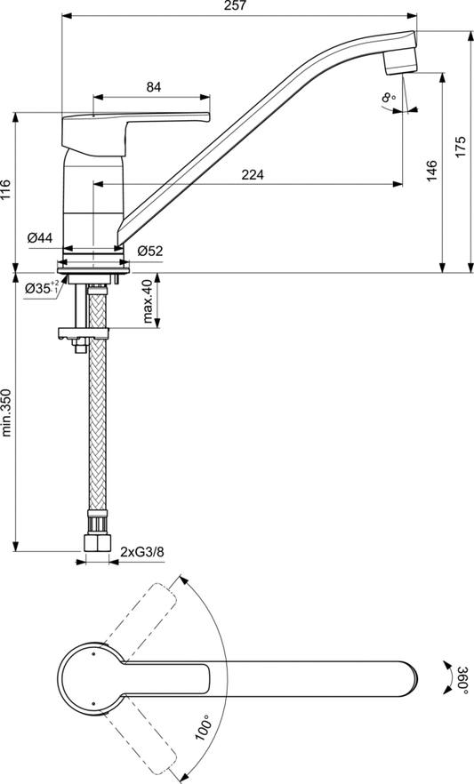 Смесител за кухня VIDIMA Eco Calista B0877AA