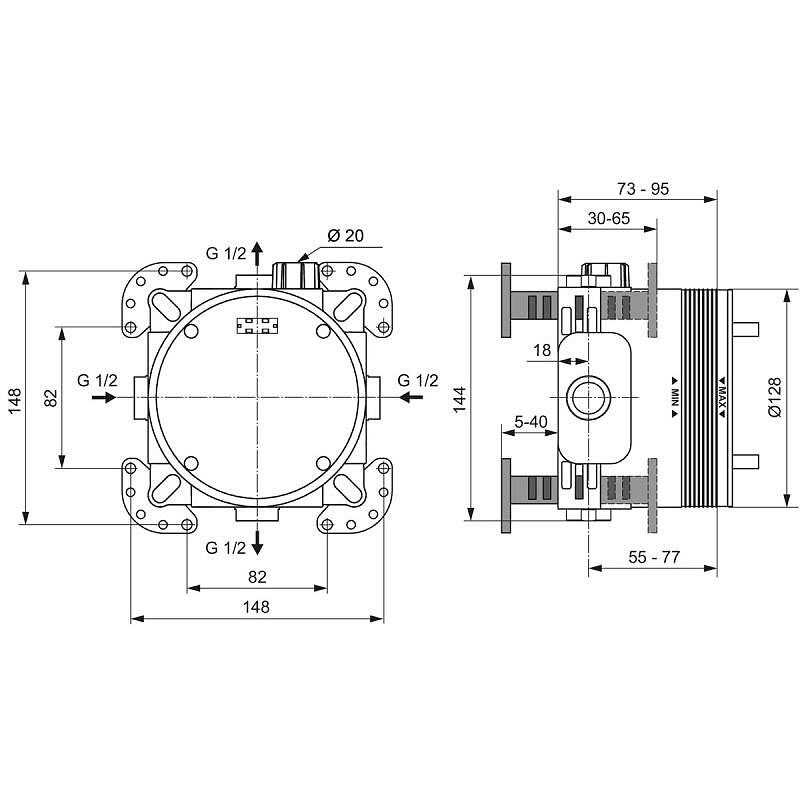 Пакетно предложение IDEAL STANDARD CERATHERM T100 ALU+ A7671AA