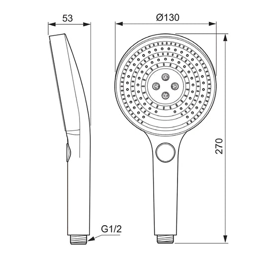 Ръчен душ IDEAL STANDARD IDEALRAIN SOLOS A7896AA