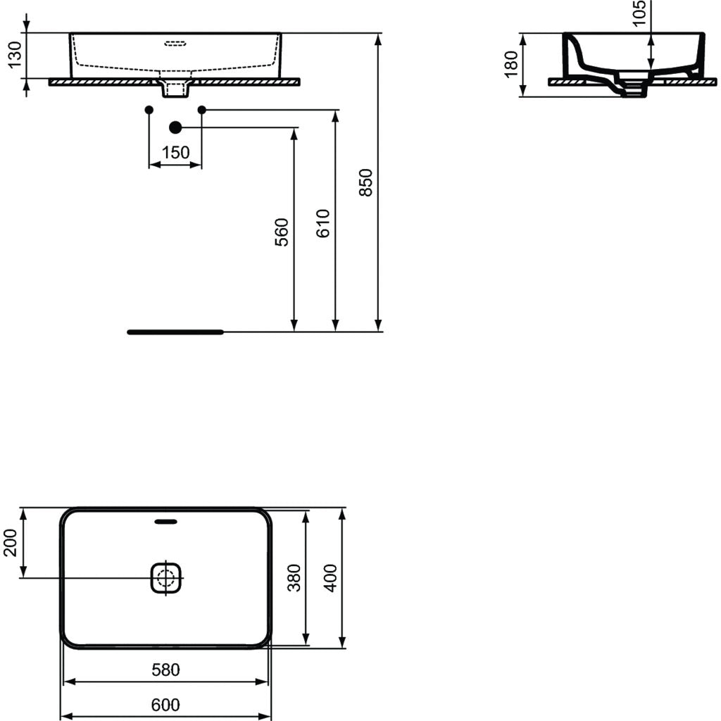 Countertop sink
