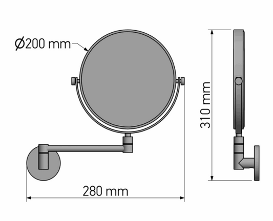 Козметично огледало за вграждане