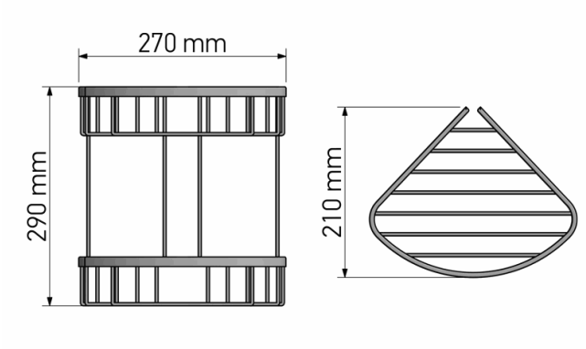 Corner shower basket