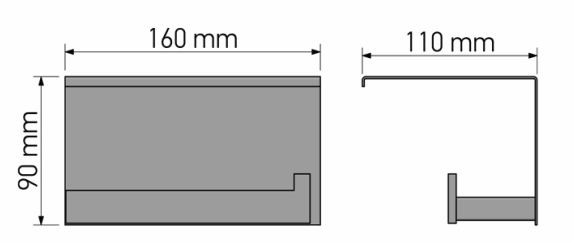 Държач за тоалетна хартия с капак