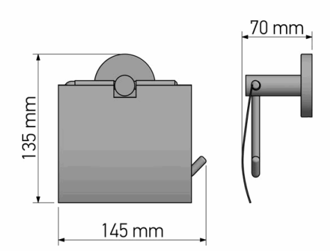 Държач за тоалетна хартия с капак