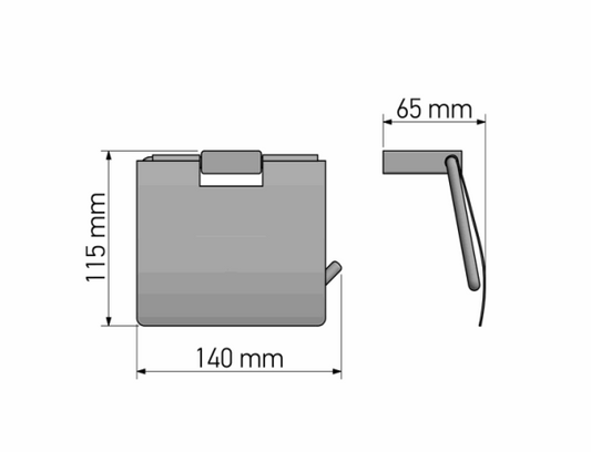 Държач за тоалетна хартия с капак