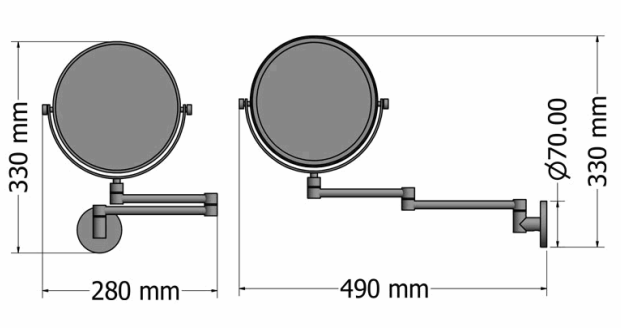Козметично огледало за вграждане