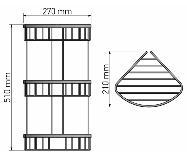 Corner shower basket