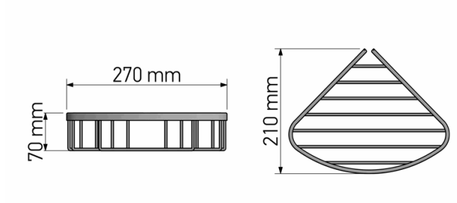 Corner shower basket