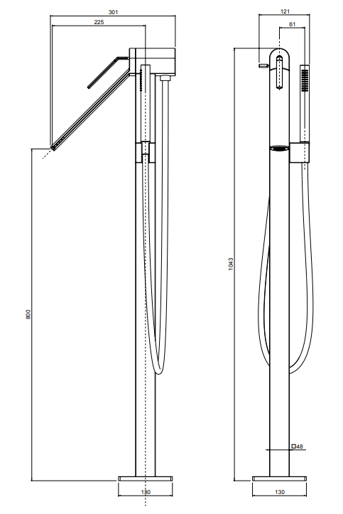 Смесител за вана с душ