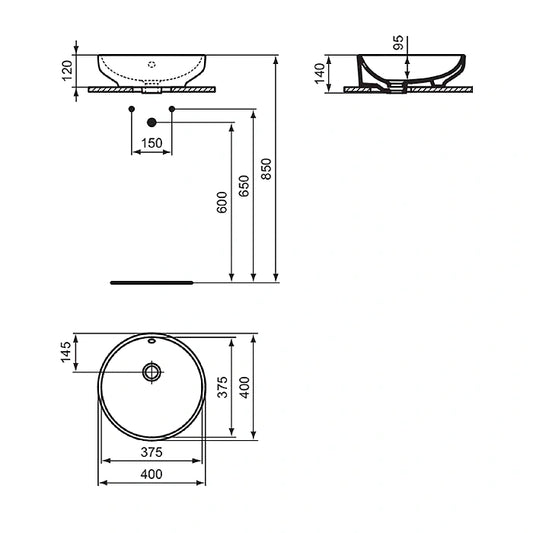Мивка за плот Ideal Standard i.Life B T509101