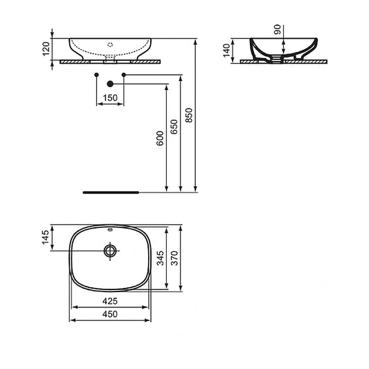 Мивка за плот Ideal Standard i.Life B T509201