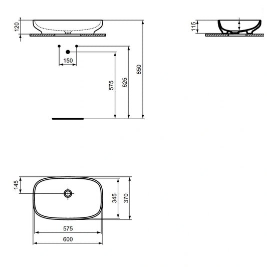 Мивка за плот Ideal Standard i.Life B T508701