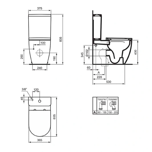 Моноблок IDEAL STANDARD Ellisse T569601