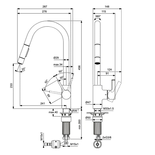 Смесител за кухня IDEAL STANDARD GUSTO BD416AA